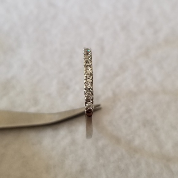 Classic Sterling Pave Band - Picture 2 of 5